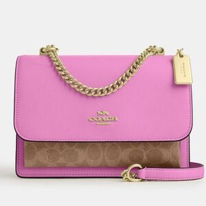 NWT COACH Klare Crossbody Bag | Pink / Fuchsia | Gold Chain Strap